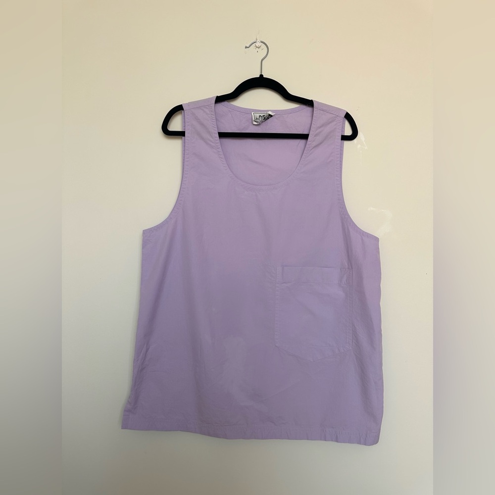 Hermes purple sleeveless shirt dress M